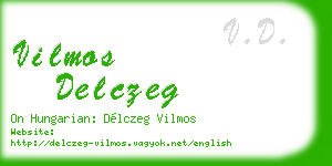 vilmos delczeg business card