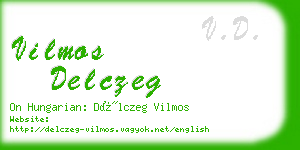 vilmos delczeg business card